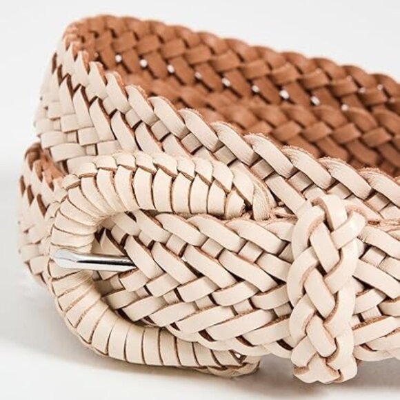 Madewell Woven Leather Belt, Ecru - Non-Stretch (XXS-S) - Picture 2 of 4